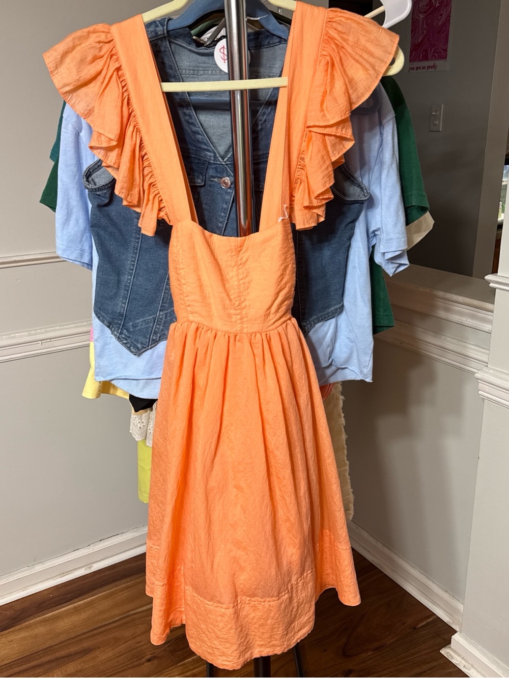 Mable Peach Tie-Front Dress